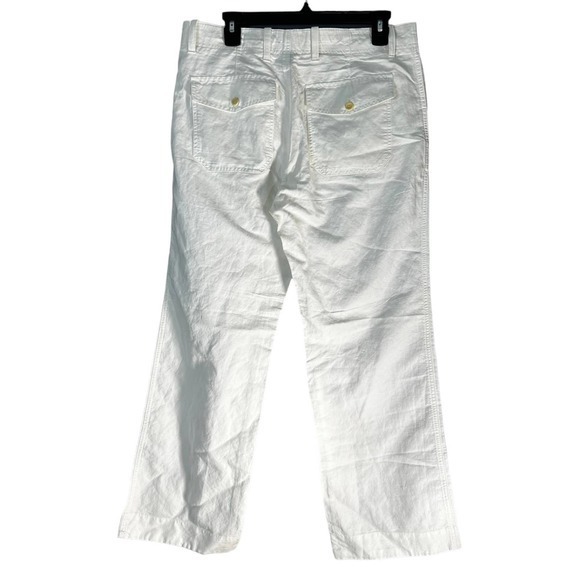 Banana Republic Womens Pants Sz 31/30 Ivory Cream Light Weight Hidden Drawstring - Picture 3 of 12